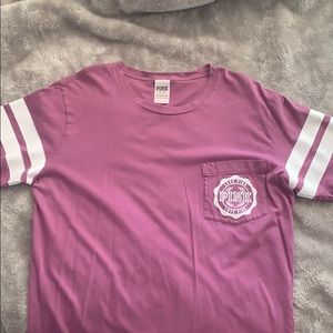PINK purple varsity tee